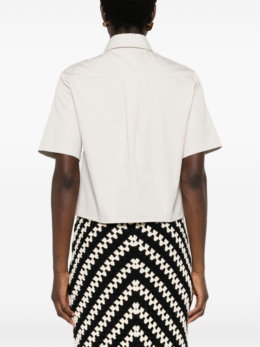 cropped cotton shirt MK1862 S OOO 144DF0A08 MIU MIU 