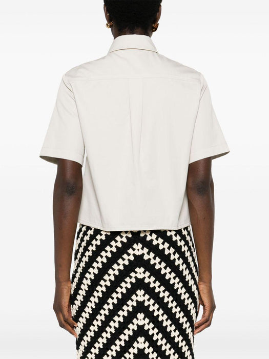 cropped cotton shirt MK1862 S OOO 144DF0A08 MIU MIU 