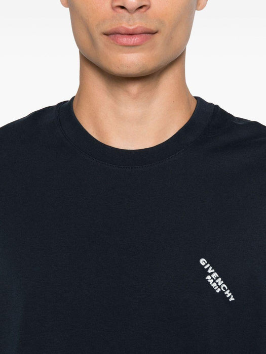logo-embroidered cotton T-shirt BM71NK3YRR 499 GIVENCHY 