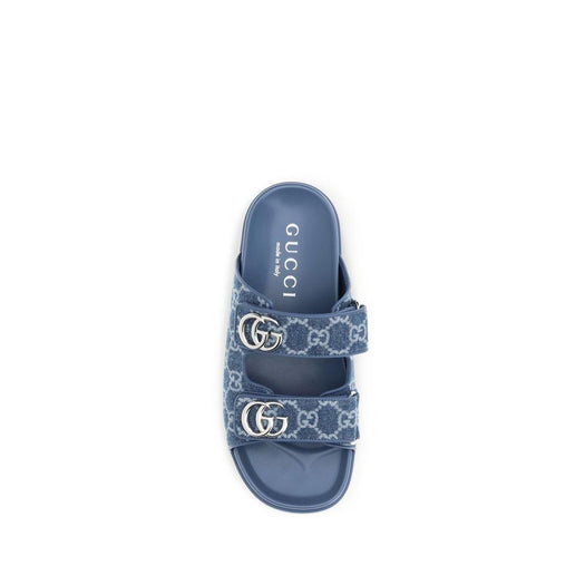 Gucci Blue Cotton Sandals 855390 FAFG64746 GUCCI 