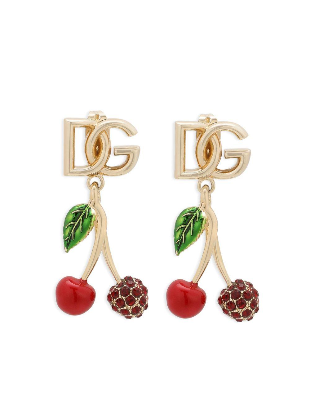 logo-lettering drop earrings WEP6C1 W1111ZOO00 DOLCE & GABBANA 