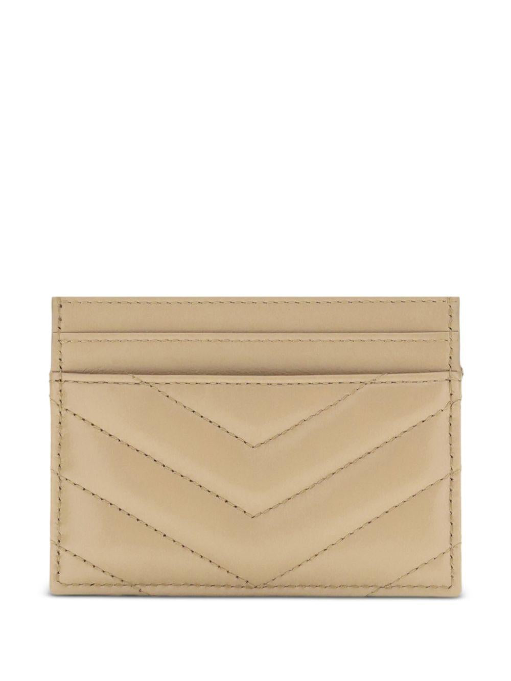 quilted logo cardholder 423291 AAA442357 SAINT LAURENT 