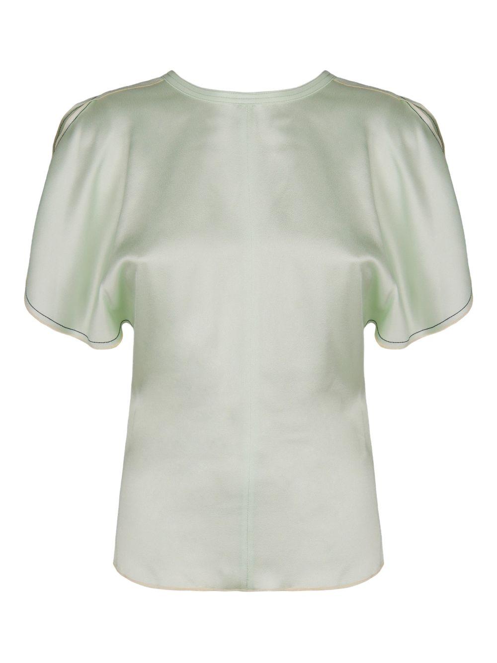 crew-neck short-sleeve blouse 1126WTP006579A 9634 VICTORIA BECKHAM 
