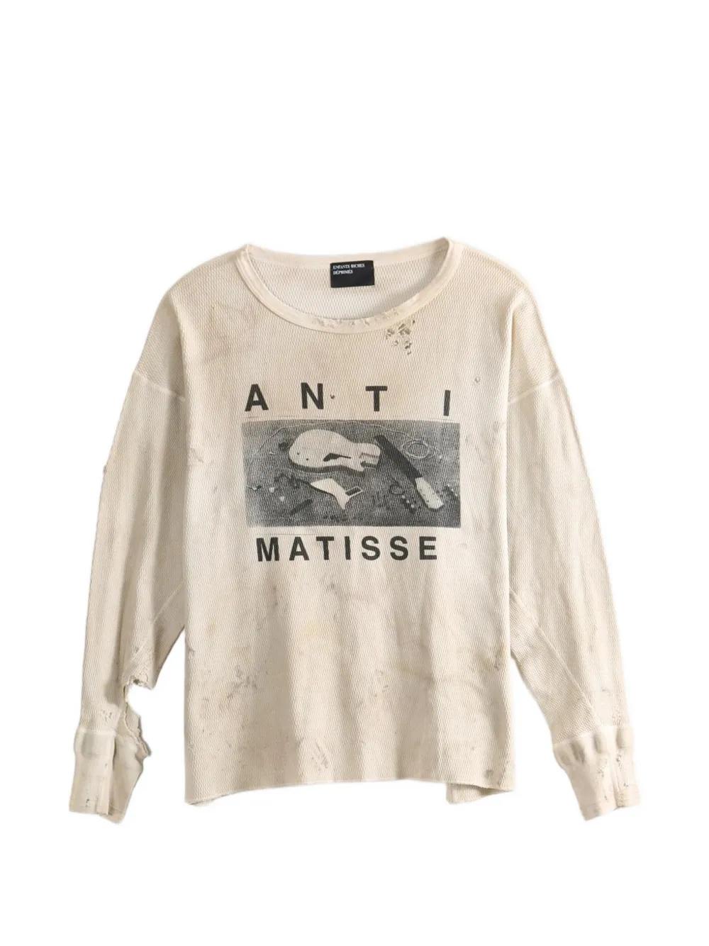 ANTI MATISSE THERMAL LS T-SHIRT 01-0958 AMERICANA BLUE ENFANTS RICHES DÉPRIMÉS 