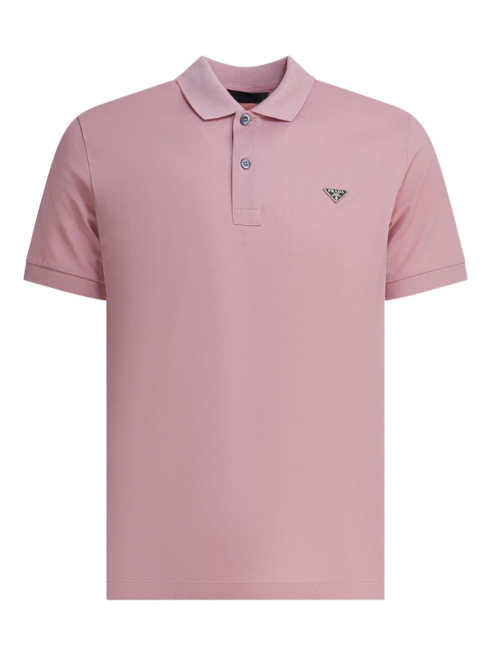 logo-detail polo shirt UJN444 S WM3 1867F0E18 PRADA 