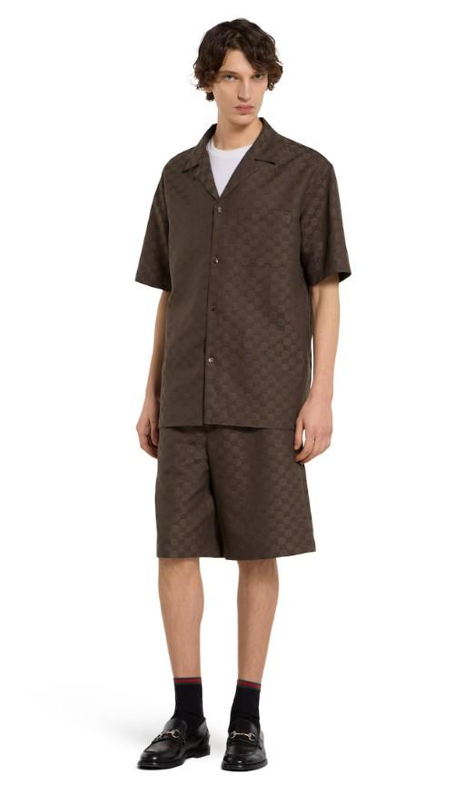 GG canvas linen blen shorts 810782 ZAM7G2063 GUCCI 