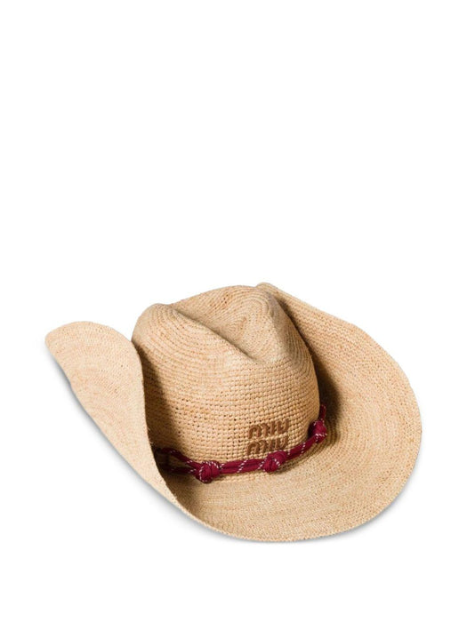 Raffia hat 5HC335 2CWEF0Y59 MIU MIU 