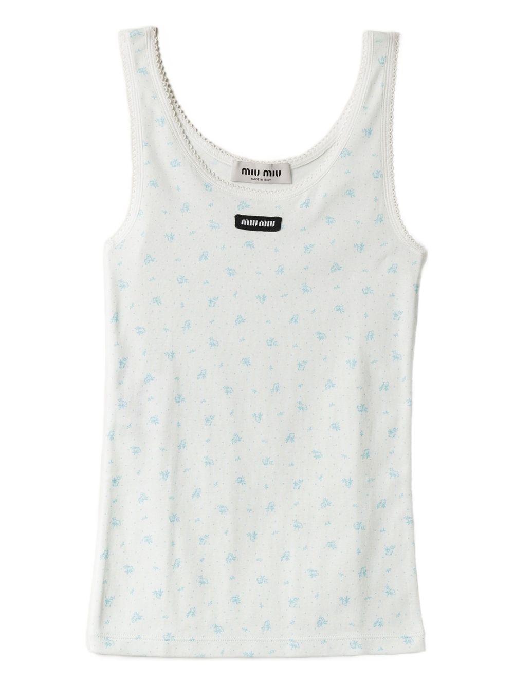 floral-print tank top MJT727 S OOO 18ZUF0AZ1 MIU MIU 