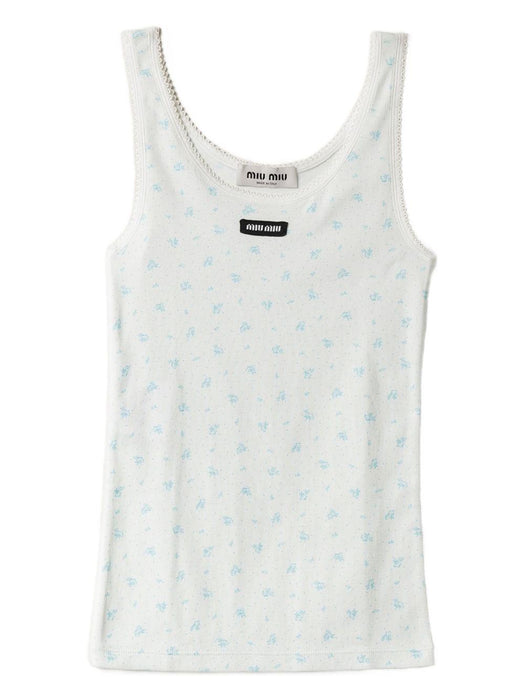 floral-print tank top MJT727 S OOO 18ZUF0AZ1 MIU MIU 