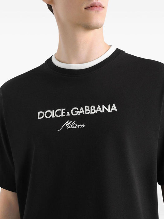 logo-embroidered T-shirt G8ST6Z G7PCGN0000 DOLCE & GABBANA 