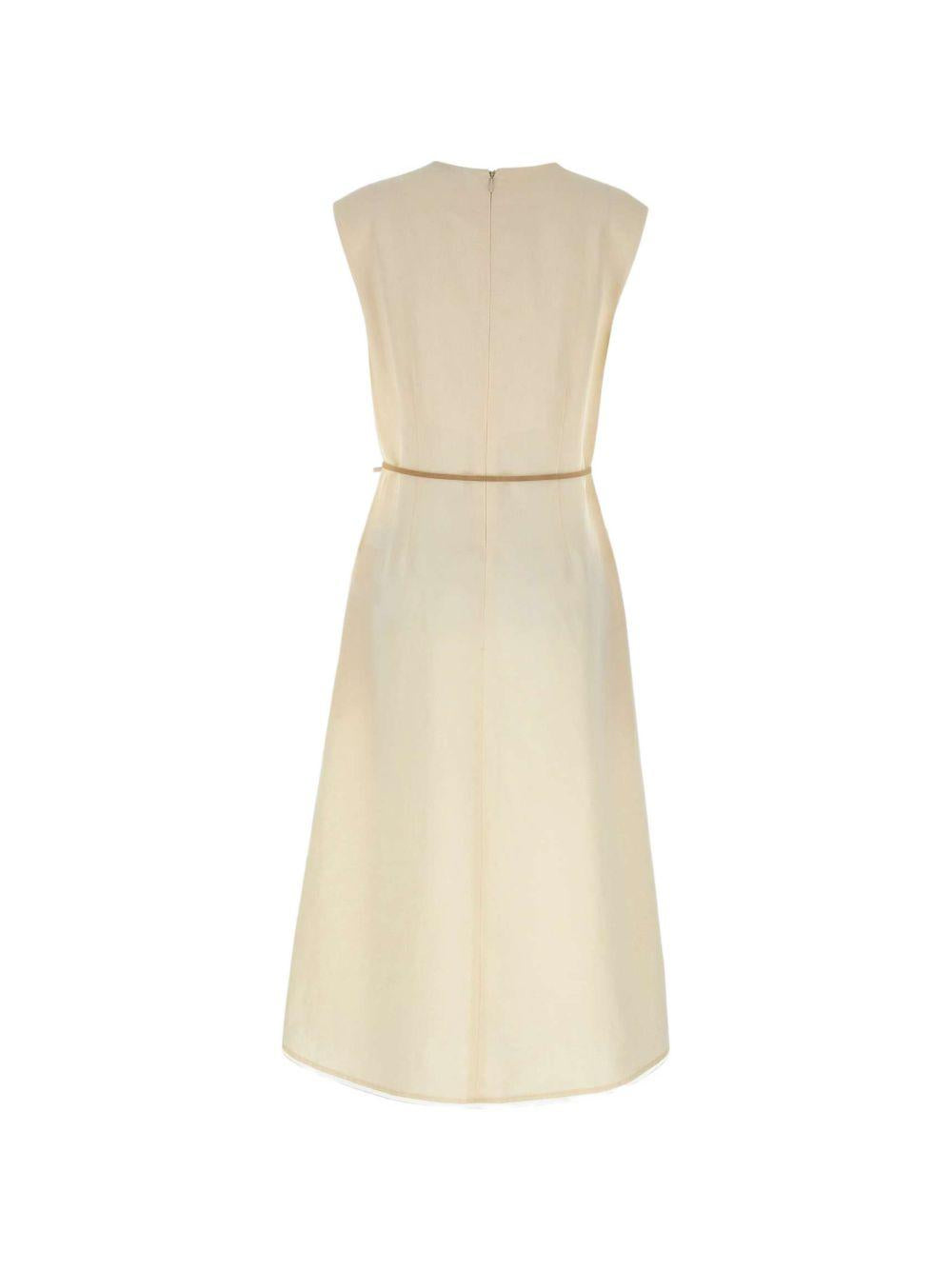 V-neck belted midi dress ABD276F620M148 0145 FABIANA FILIPPI 