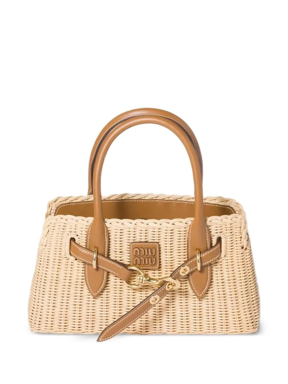 Aventure wicker handbag 5BA311 VOOO ABVUF0KFZ MIU MIU 