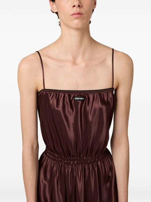 satin maxi dress MF5898 S OOO 15ZCF0324 MIU MIU 