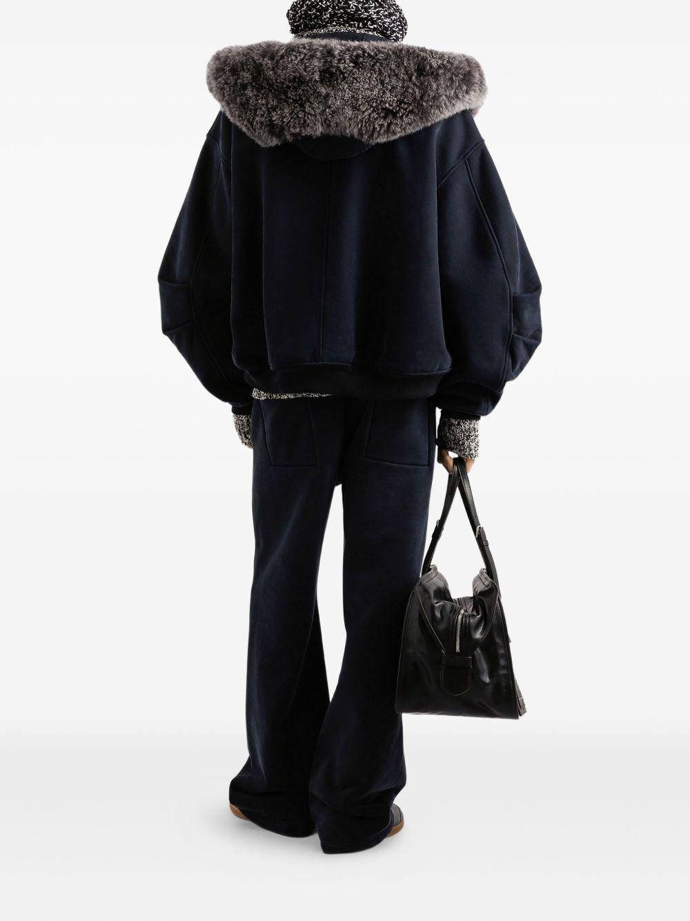 fur-trimmed zip-up hoodie G9BVOZ G7PLDN0000 DOLCE & GABBANA 
