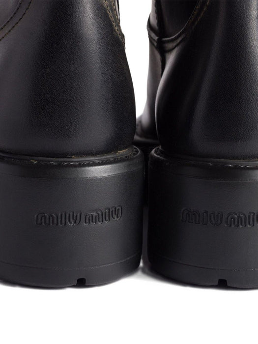 leather boots 5W971D F DD55 5ODF0002 MIU MIU 