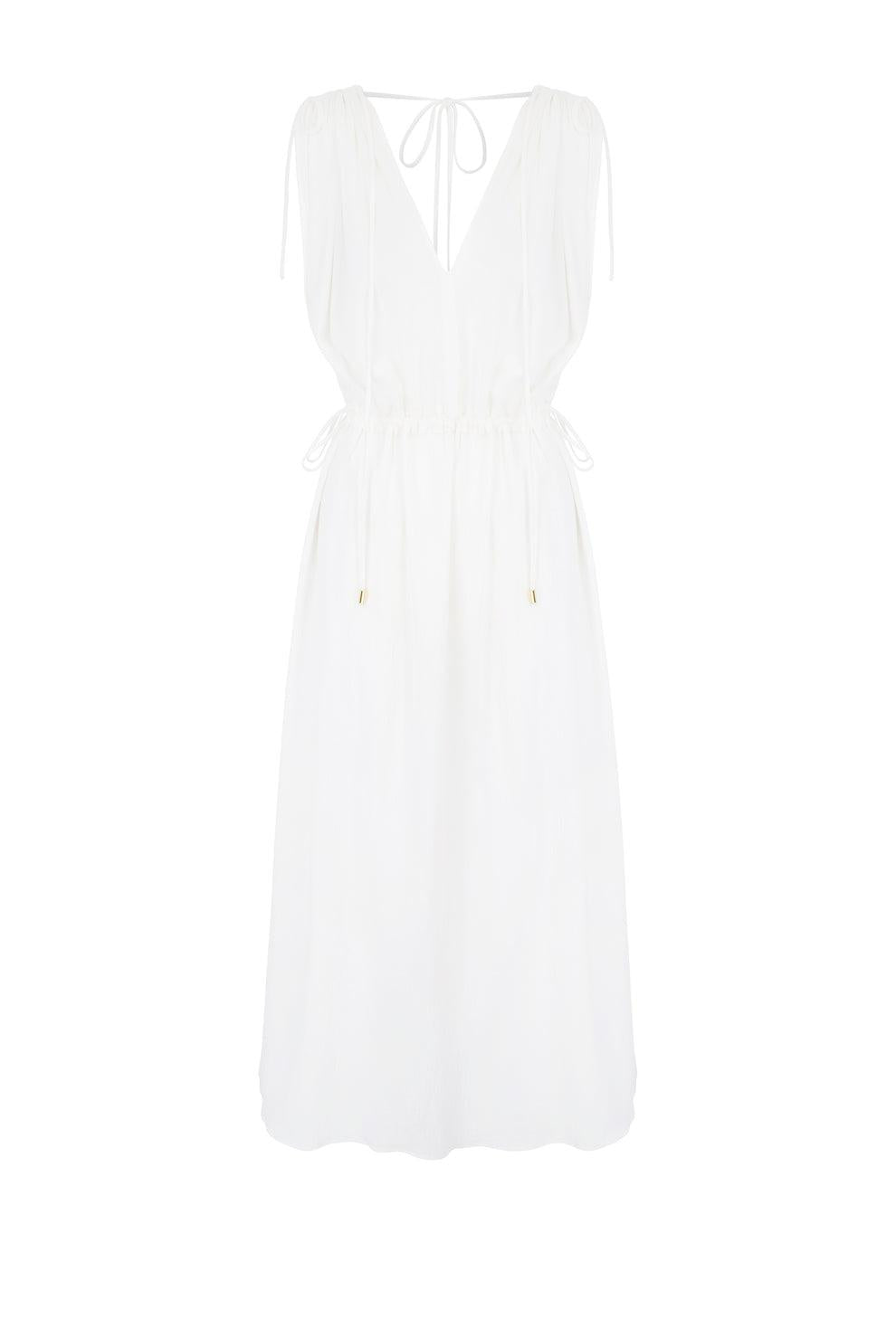 Maxi beach kaftan 25HSAT26 WHT-WHT HEIDI KLEIN 