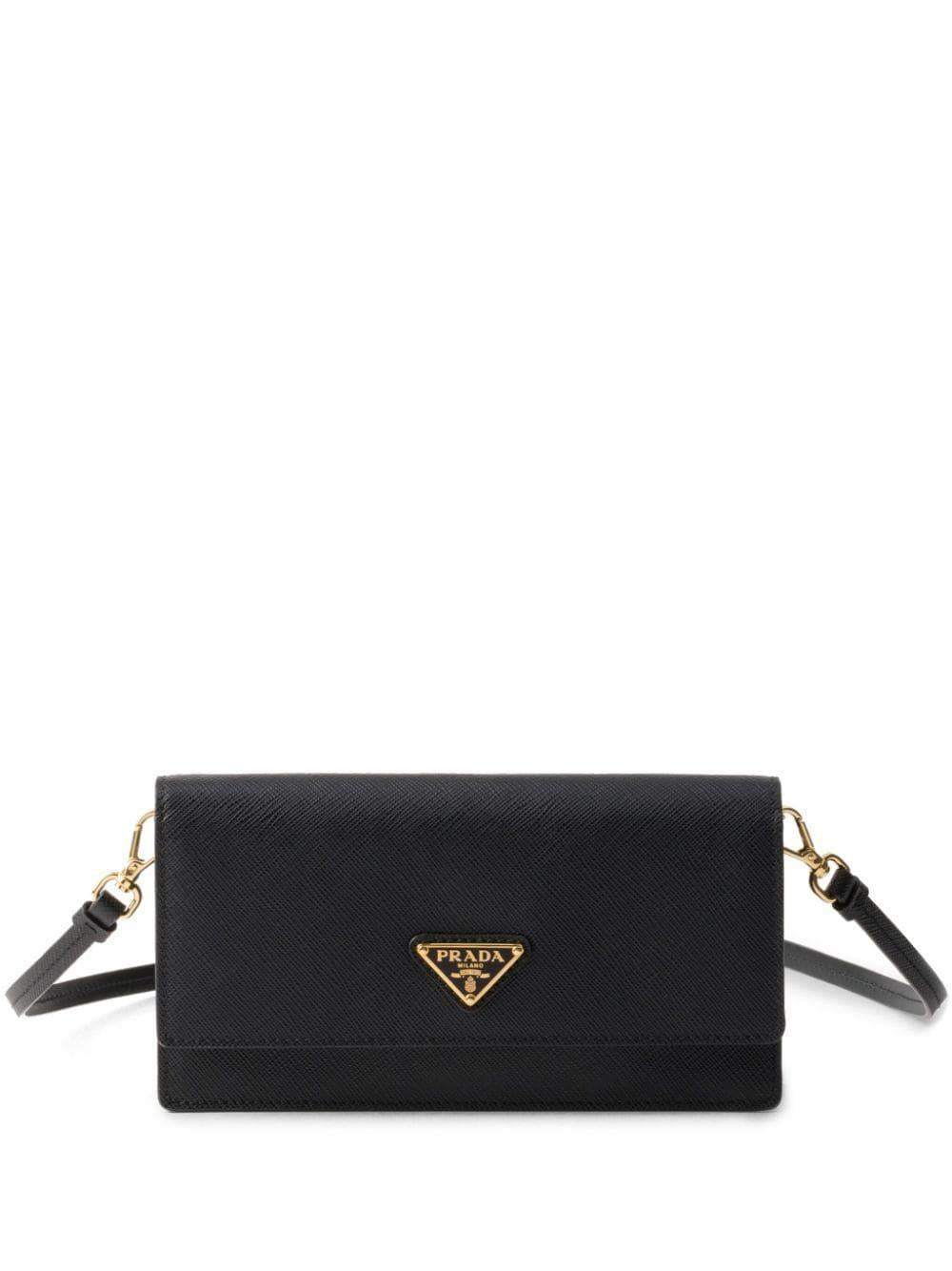 triangle-logo leather mini bag 1NF059 2DB3F0002 PRADA 