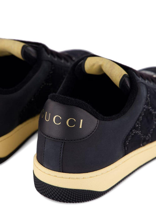 logo-detail quilted sneakers<BR/><BR/> 853276 FAFFM1078 GUCCI 