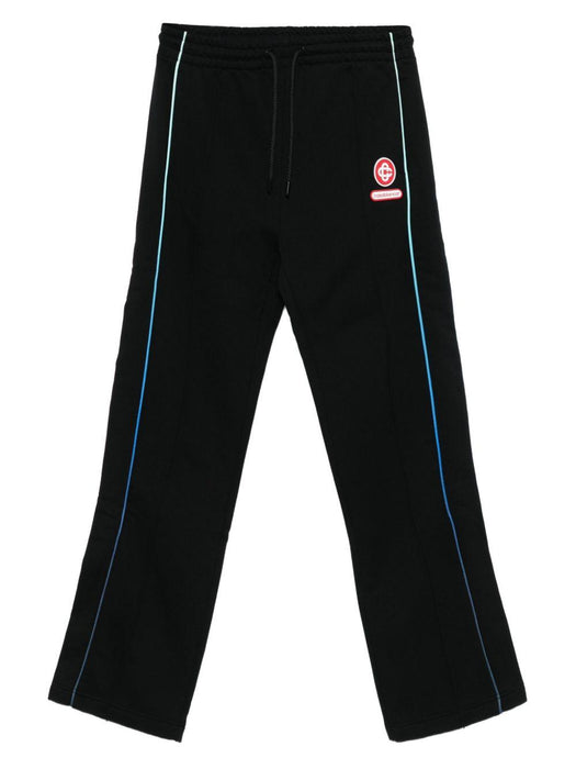 side-stripe elastic-waist trousers M-AW25-JTR-309-01 BLACK CASABLANCA 