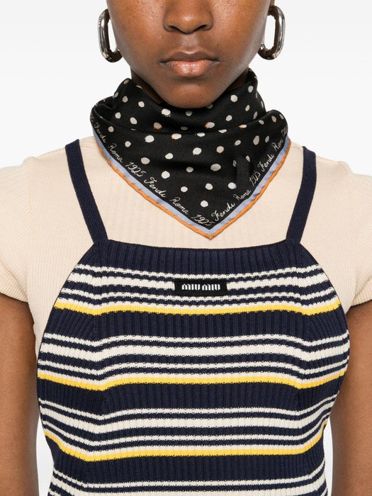 halterneck striped mini dress MMA927 S OOO 185JF0008 MIU MIU 