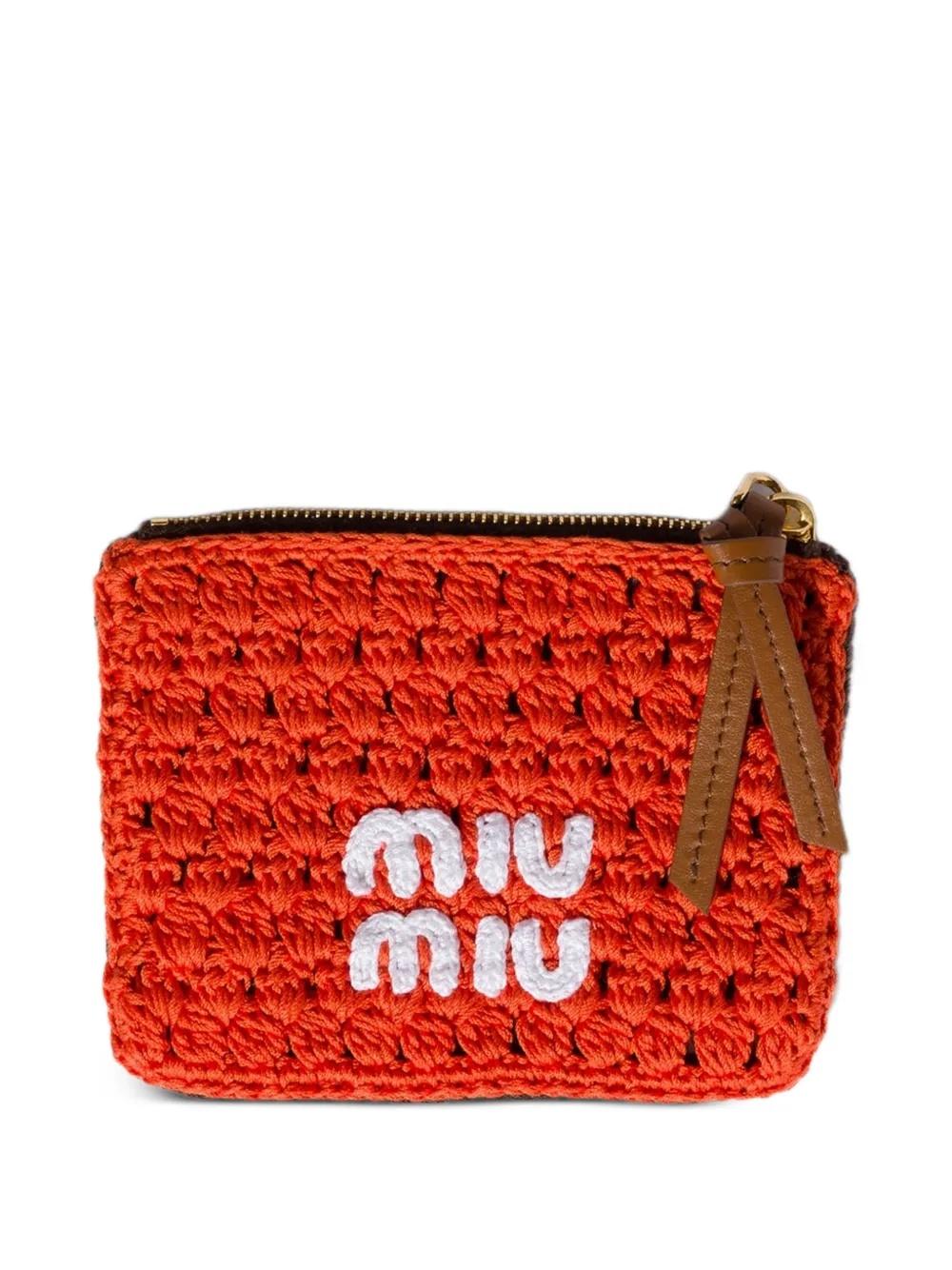Crochet zipper pouch 5MB070 2I0HF049H MIU MIU 