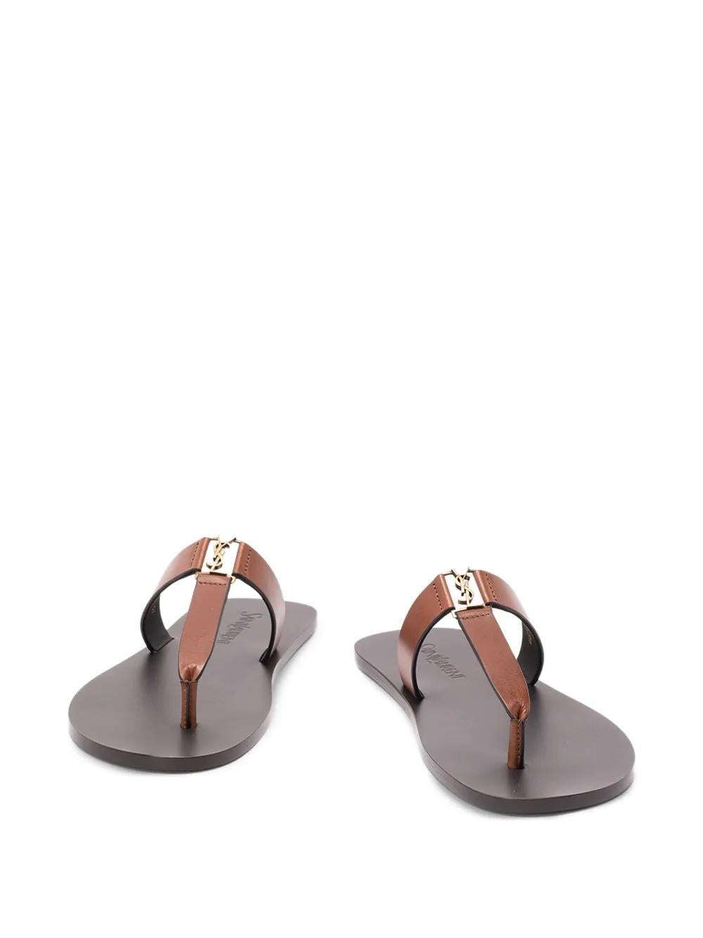 Babylone logo leather sandals 825294 DWETT6036 SAINT LAURENT 