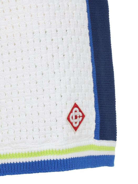 stripe logo shorts M-SS26-KW-1311-01 WHITE / BLUE CASABLANCA 