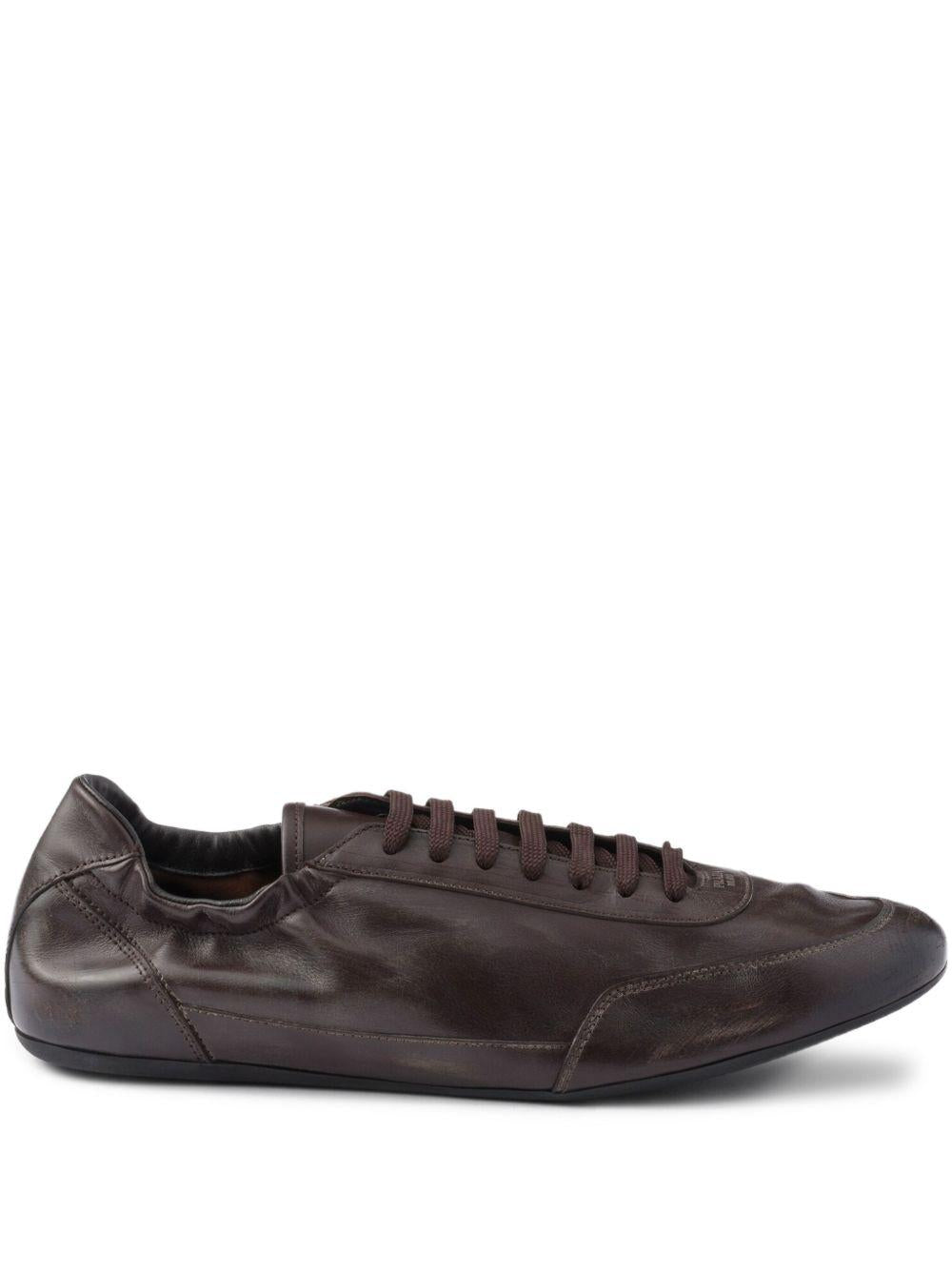 Collapse leather lace-up sneakers 2EG479 F G001 7V6F0003 PRADA 