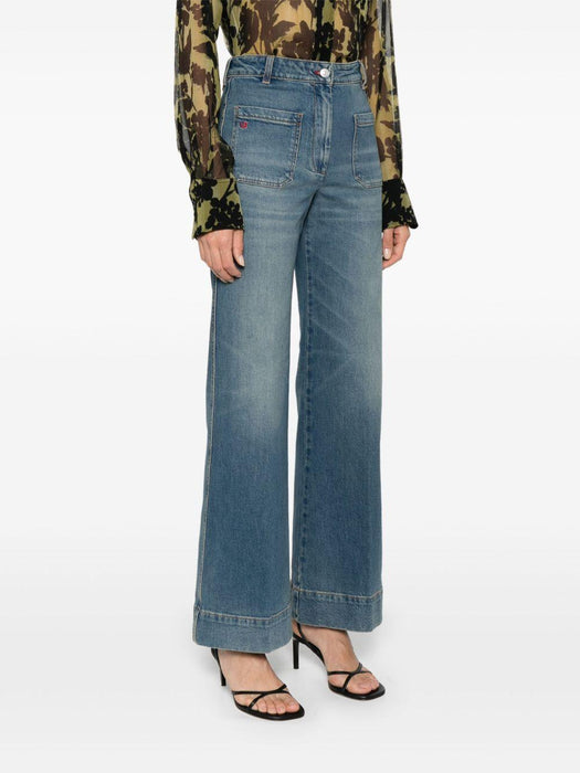 logo-patch jeans 1325DJE005218U 7667 VICTORIA BECKHAM 