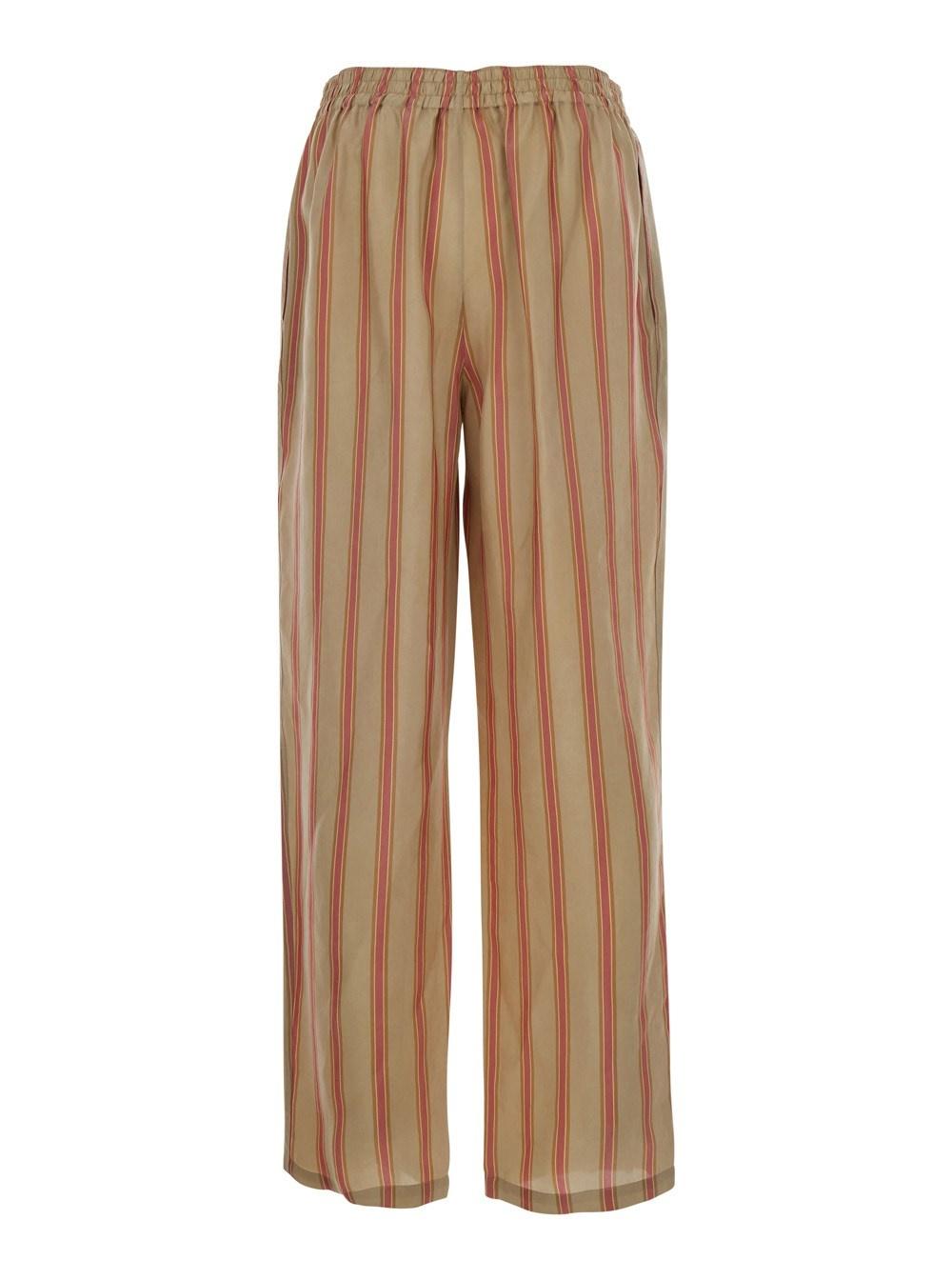 Beige 'STRIPS' Pants with Elastic Waist 854287 Y2N339774 SAINT LAURENT 