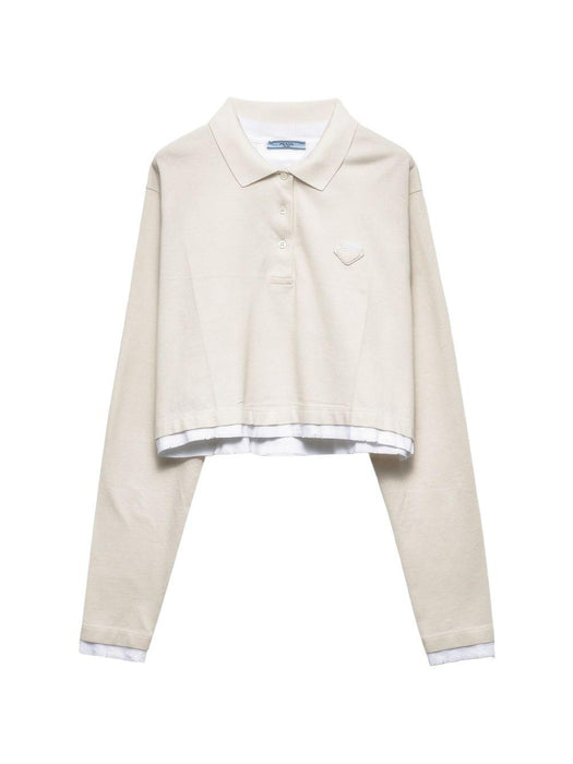 Piqué and jersey polo shirt 39683 S OOO 1736F0K74 PRADA 
