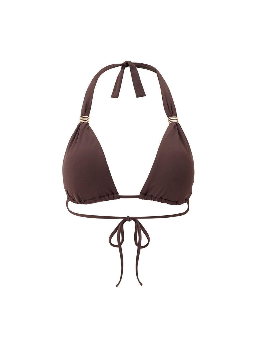 Grenada Brown Bikini Top GRENADA TOP BRWN MELISSA ODABASH 