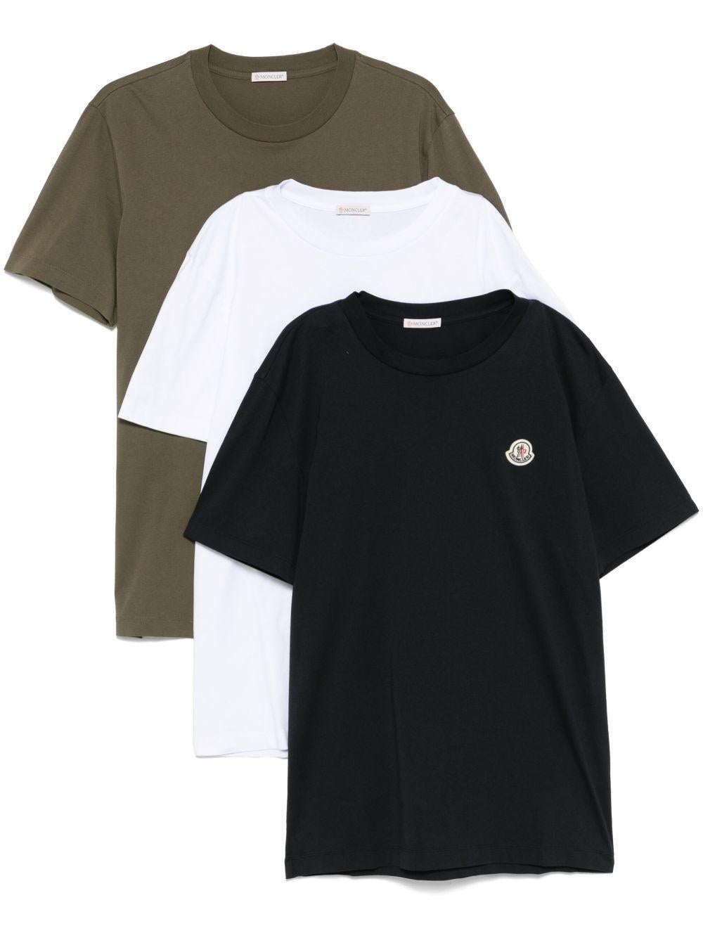 cotton T-shirt (pack of three) L10918C00032 829H83P3 MONCLER 