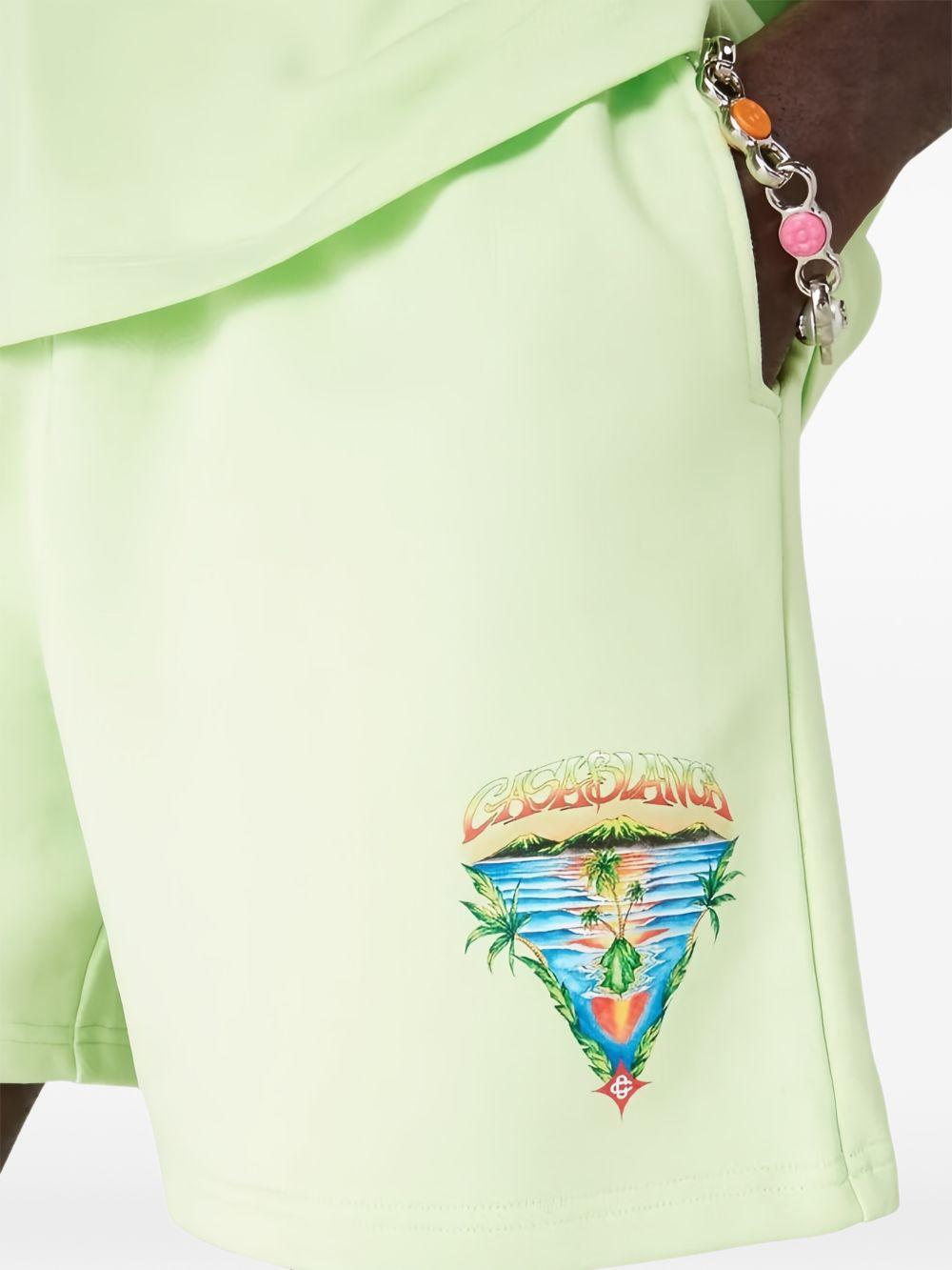 graphic-print shorts M-SP26-JTR-003-09 INNOCENCE TRIANGLE CASABLANCA 