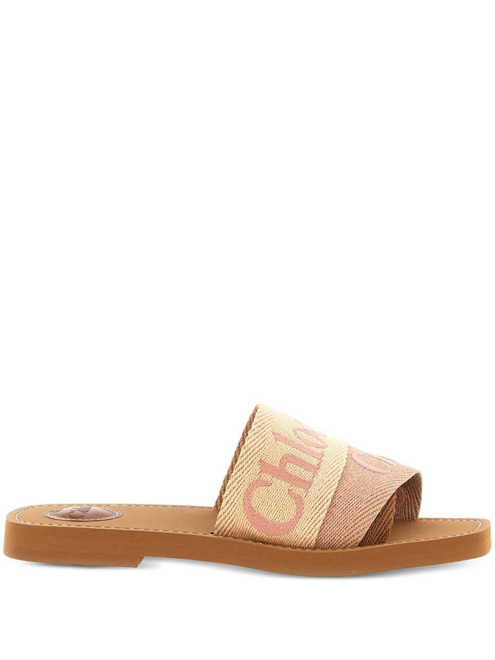 Woody logo-print sandals C23U188EF 25I CHLOÉ 