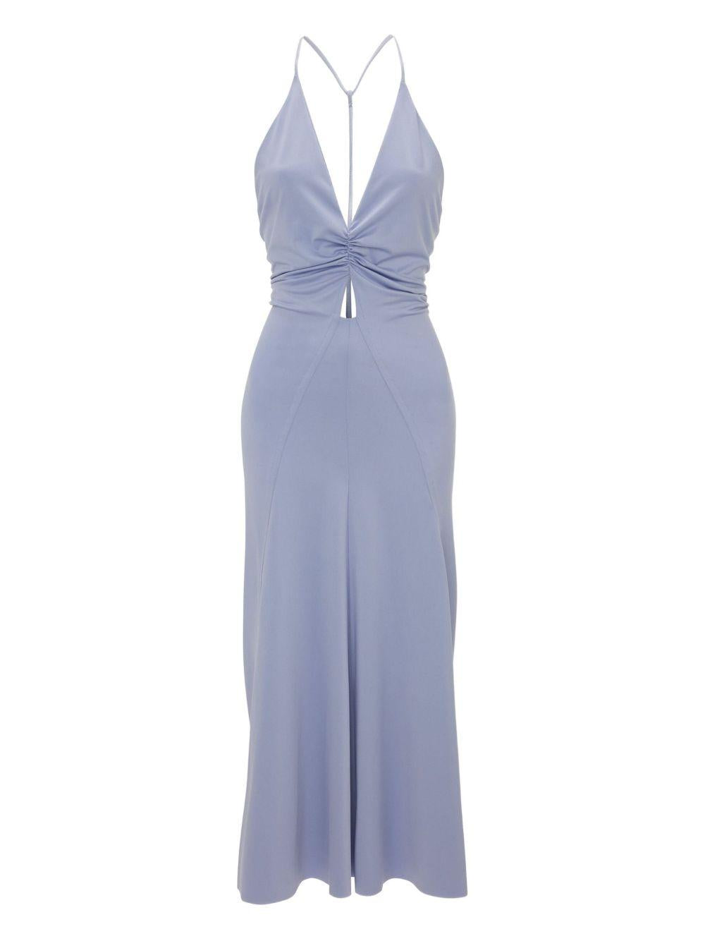 V-neck ruched midi dress 1325JDR006584A 9459 VICTORIA BECKHAM 