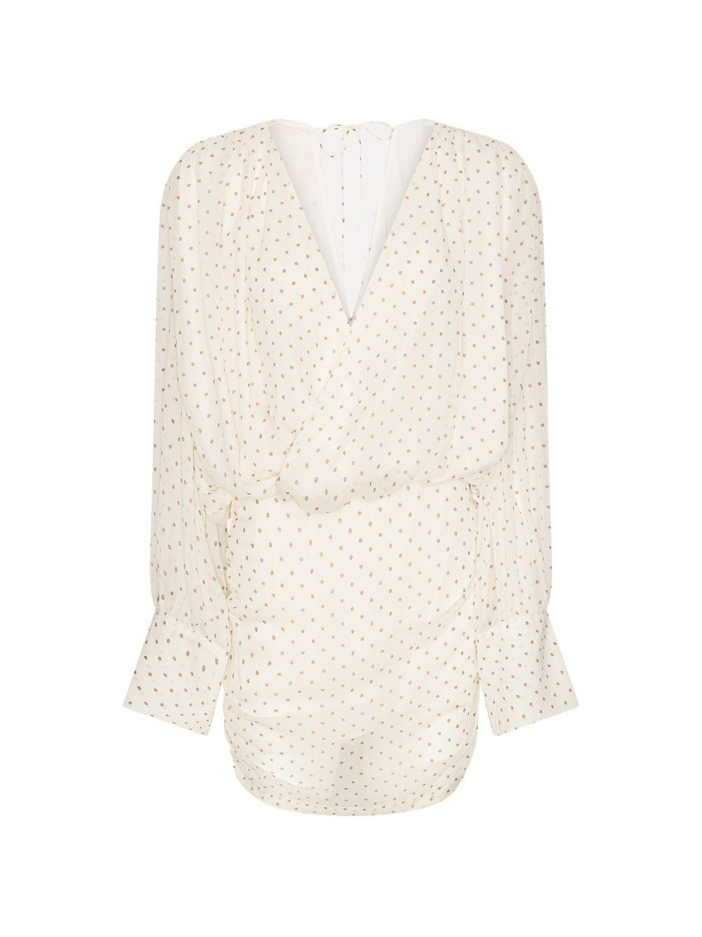 chiffon V-neck mini dress 115716858 858 ROTATE 