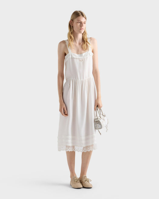 Embroidered old washed silk dress P3S53R S OOO 19ZLF0304 PRADA 