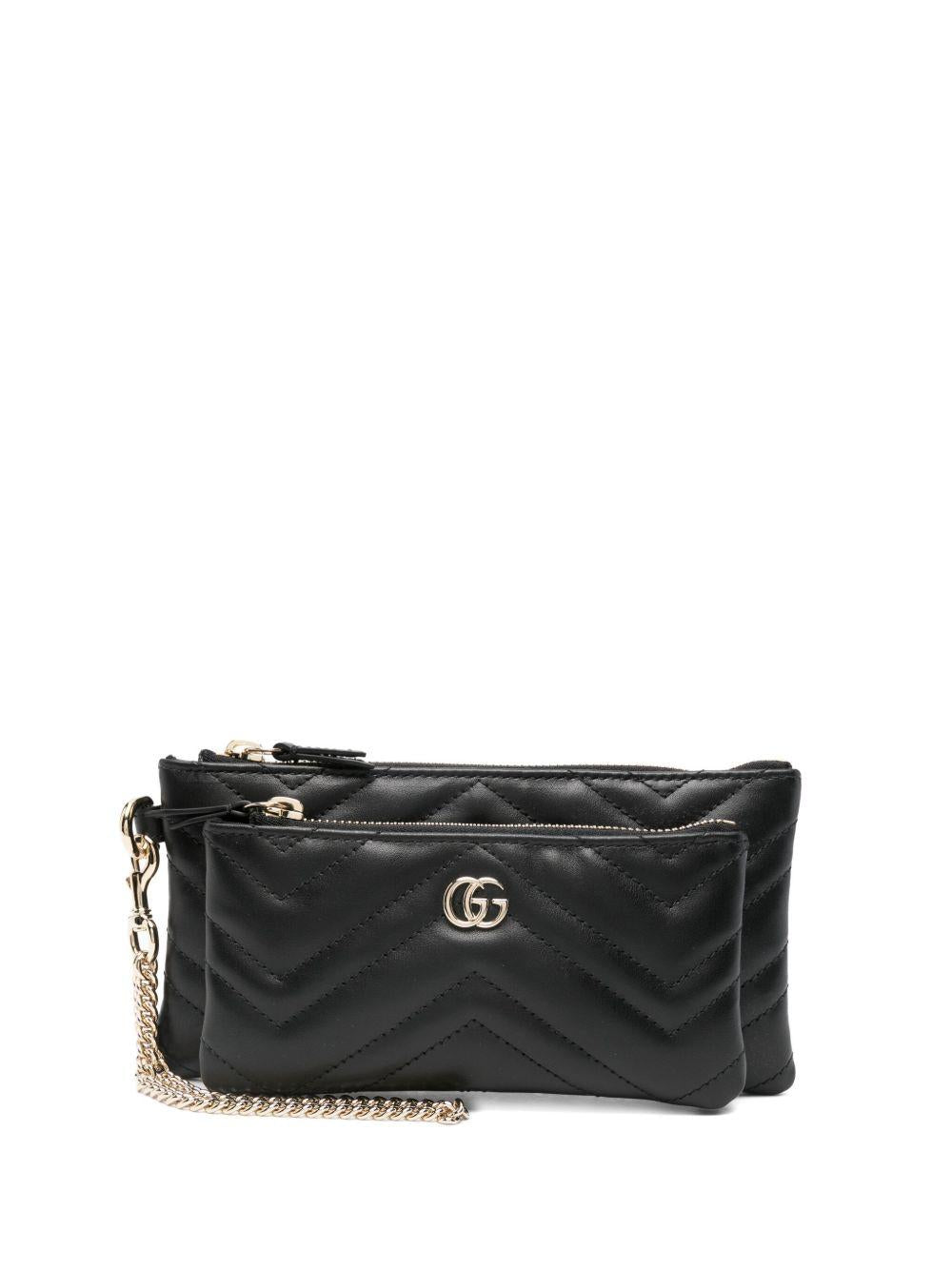 quilted chain clutch bag<BR/><BR/> 837744 AAET81000 GUCCI 