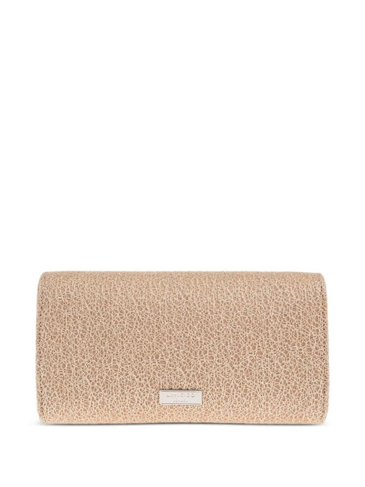 Bing crystal-embellished wallet on chain BING WALLET/CHAIN HFGMACARON/SILVER JIMMY CHOO 