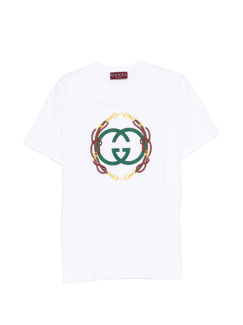 logo-print T-shirt 837959 XJHMY9081 GUCCI 