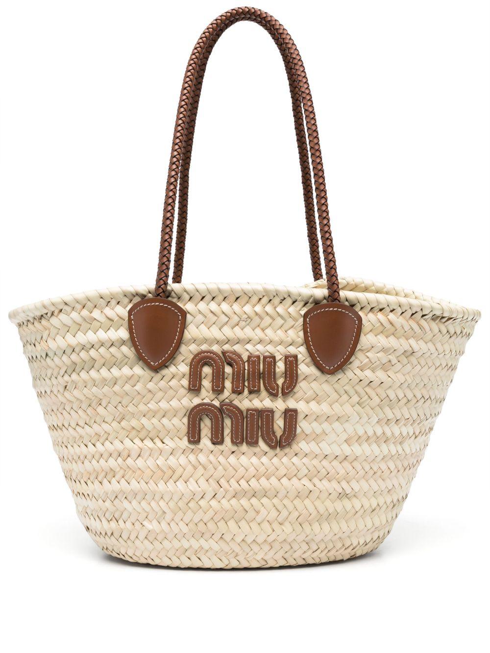 logo-patch tote bag 5BG206 V SLO 2DDHF0A5T MIU MIU 