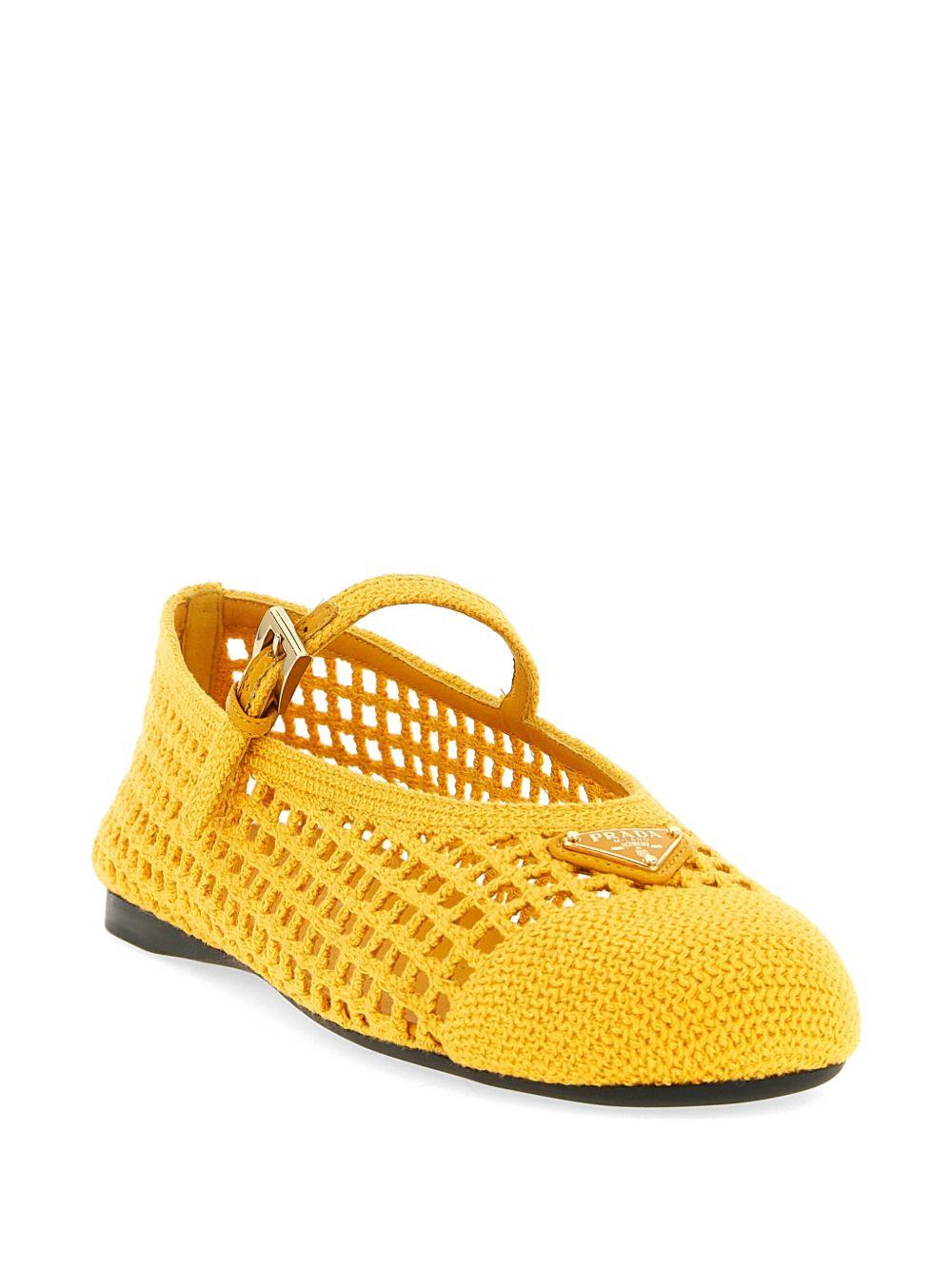 crochet strap ballet flats 1F364O F 005 2F46F0377 PRADA 