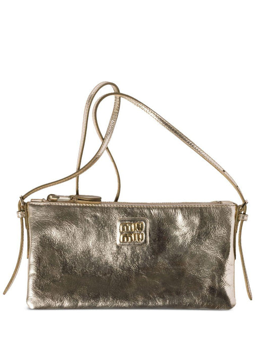logo-lettering clutch bag 5NI007 2CT4F0846 MIU MIU 