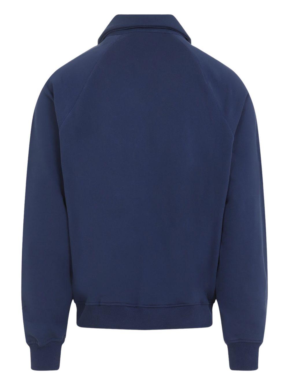 polo-neck embroidered sweatshirt M-AW25-JTP-409-01 DRESS BLUES CASABLANCA 