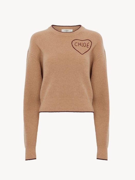 Cropped fitted logo sweater CH26AMP41710 218 CHLOÉ 