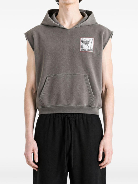 DR. BLUE CUT OFF HOODIE 4U013Q1010BRN BROWN PALY HOLLYWOOD 