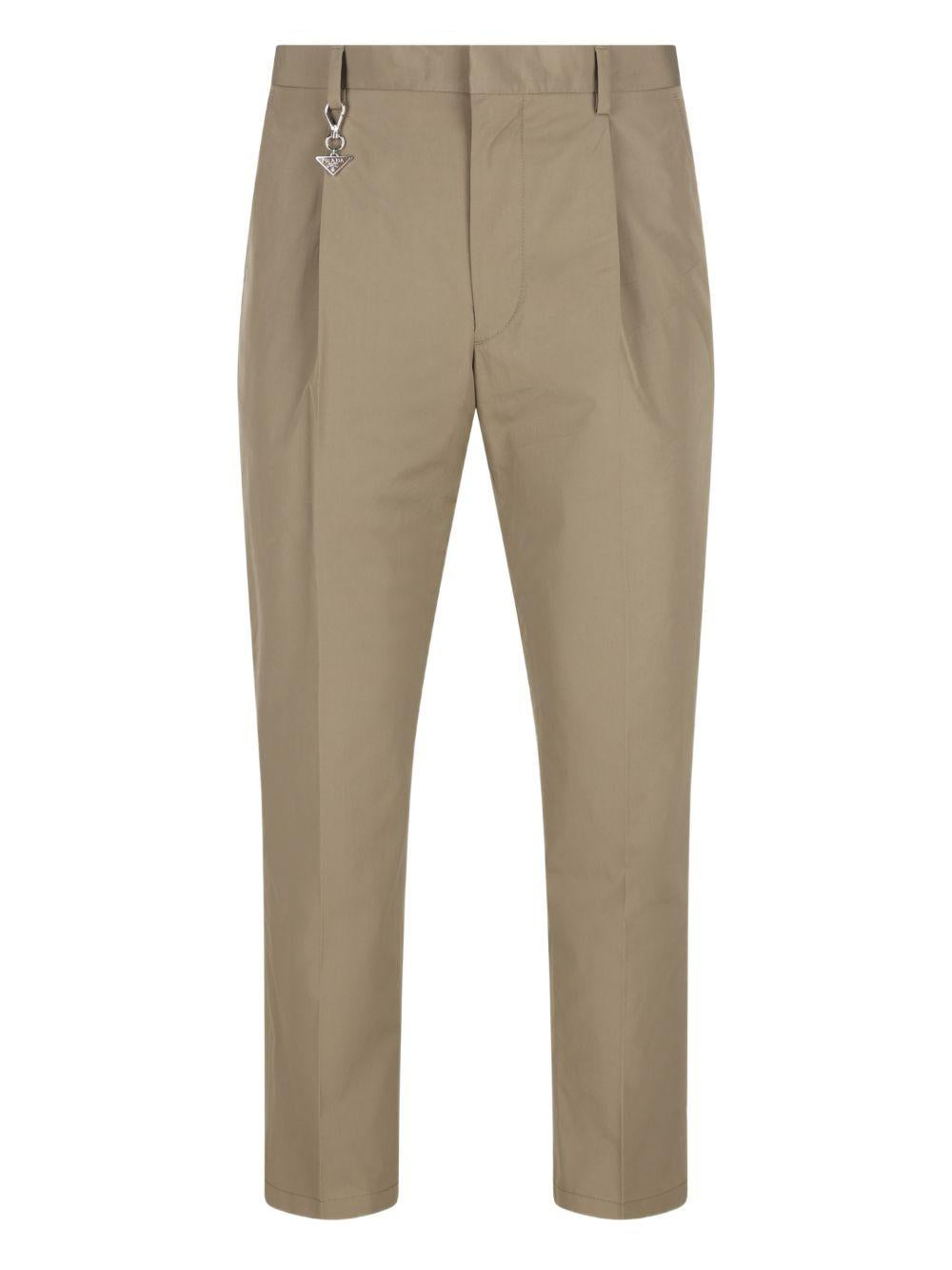tailored cotton poplin trousers UP0419 S OOO 1XV2F0JDS PRADA 