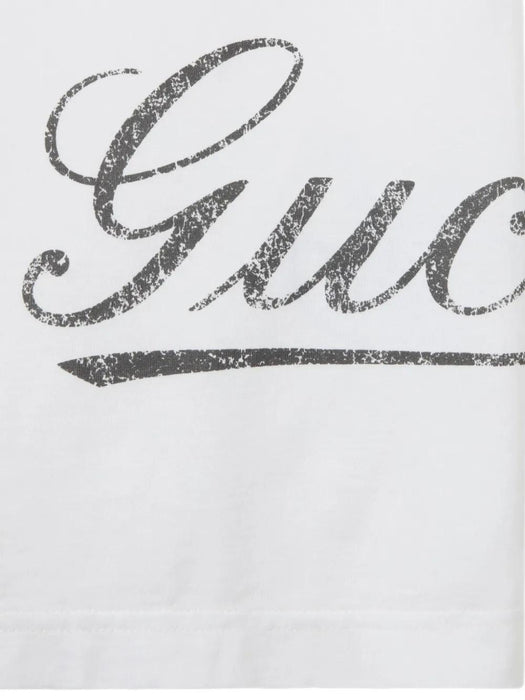 logo lettering ribbed T-shirt 856477 XJHQM9066 GUCCI 