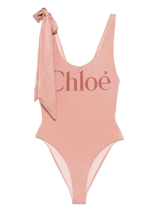 logo-print swimsuit 25AMB54472 6L7 CHLOÉ 
